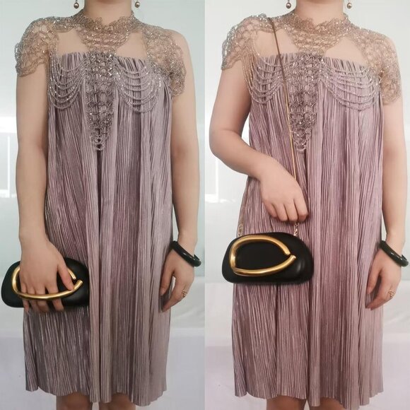 Elegant Shell Crossbody Bag with Removable Chain for Special Occasions - Picture 6 of 7